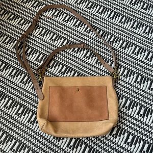 Madewell Transport Shoulder Crossbody Bag in Colorblock Nubuck
